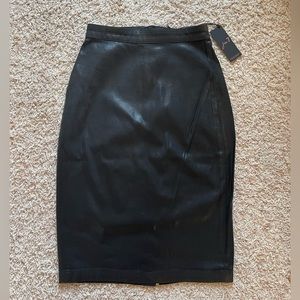 Jen7 Jeans/7 for all Mankind NWT XS pencil skirt coated black